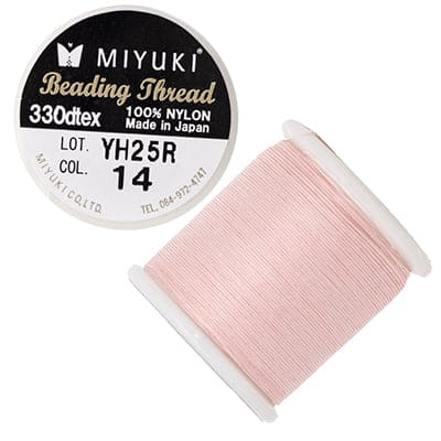 Miyuki-Faden, Farbe 14 Pink, Original-Nylonfaden von Miyuki, geliefert als 50 Meter auf einer Spule