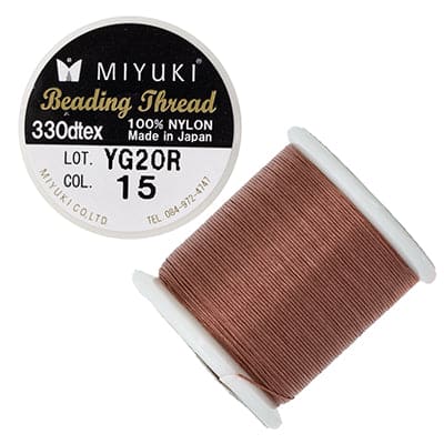 Miyuki-Faden, Farbe 1, Weiß, Original-Nylonfaden von Miyuki, Lieferung zu 50 Metern auf einer Spule