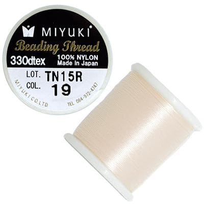 Fil Miyuki Couleur 19 - Peach Blossom ,Fil nylon original Miyuki, livré par 50 mètres sur bobine