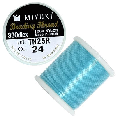 Miyuki-Faden, Farbe 24 Bright Sky, Original-Nylonfaden von Miyuki, geliefert als 50 Meter auf einer Spule