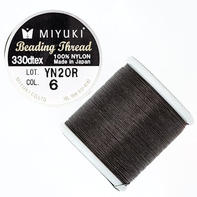 Miyuki Garnfarbe 6-Braun, Miyuki Original-Nylongarn, Lieferung zu 50 Metern auf einer Spule