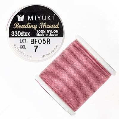 Miyuki Thread Color 7-Pink , Miyuki Original-Nylonfaden, Lieferung zu 50 Metern auf einer Spule