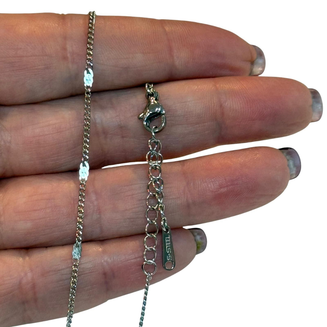 Waterproof Stainless Steel Curb Chain With Bars Necklace, Ready Curb Chain Necklace