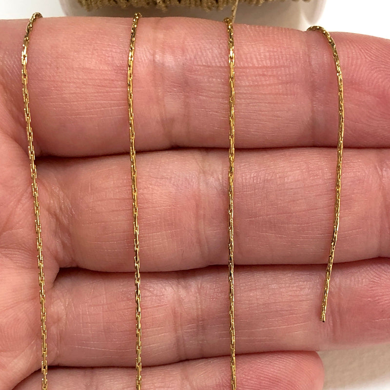 Waterproof Stainless Steel 24Kt Gold Filled 0.6mm Cobra Chain, Gold Filled Cobra Stainless Steel Chain
