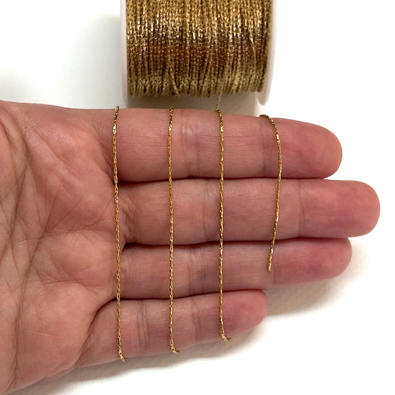 Waterproof Stainless Steel 24Kt Gold Filled 0.6mm Cobra Chain, Gold Filled Cobra Stainless Steel Chain