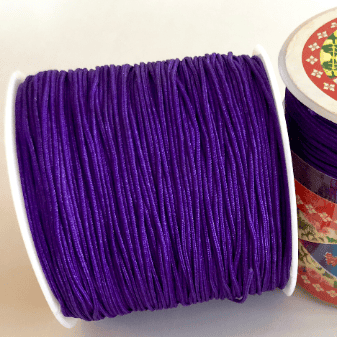 100 Yards -1MM Purple Knotting Braided Nylon Cord, 100 Yards Reel Shamballa Macrame Beading String