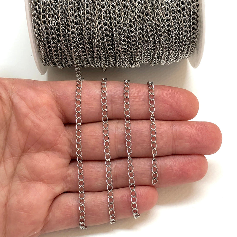 Waterproof Stainless Steel 3mm Extender Chain,  Extender Stainless Steel Chain