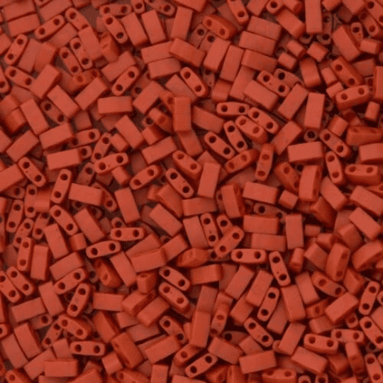 Miyuki Half Tila Beads HTL2315 Matted Opaque Terra Cotta