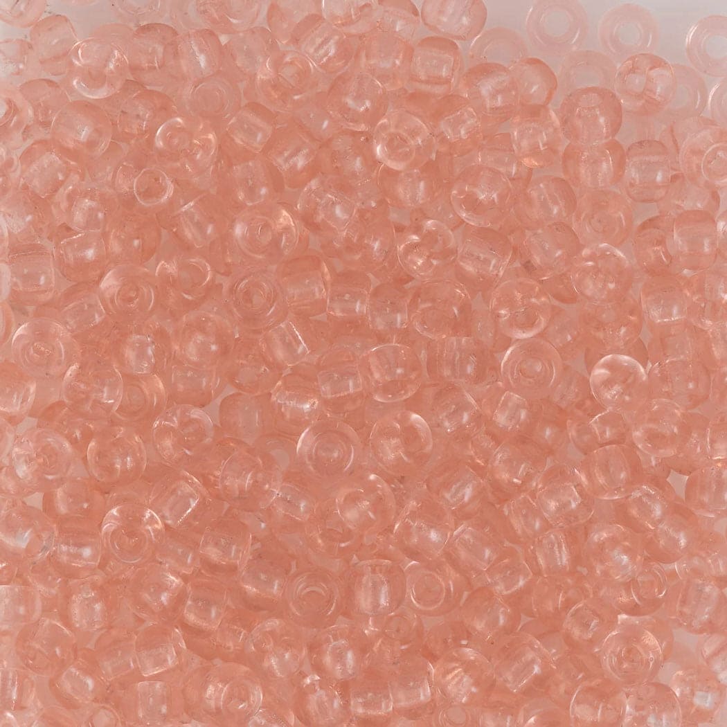 Miyuki Seed Beads 6/0 Transparent Light Tea Rose, 0155