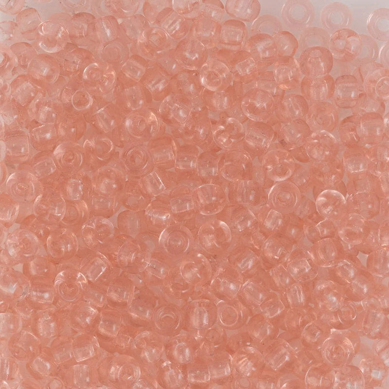 Miyuki Seed Beads 6/0  Transparent Light Tea Rose, 0155