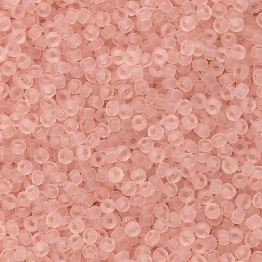 Miyuki Seed Beads 6/0 Matted Transparent Light Tea Rose, 0155F