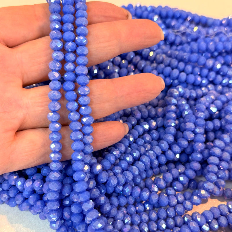 Crystal faceted rondelle 6mm Beads, PBC6C104,
