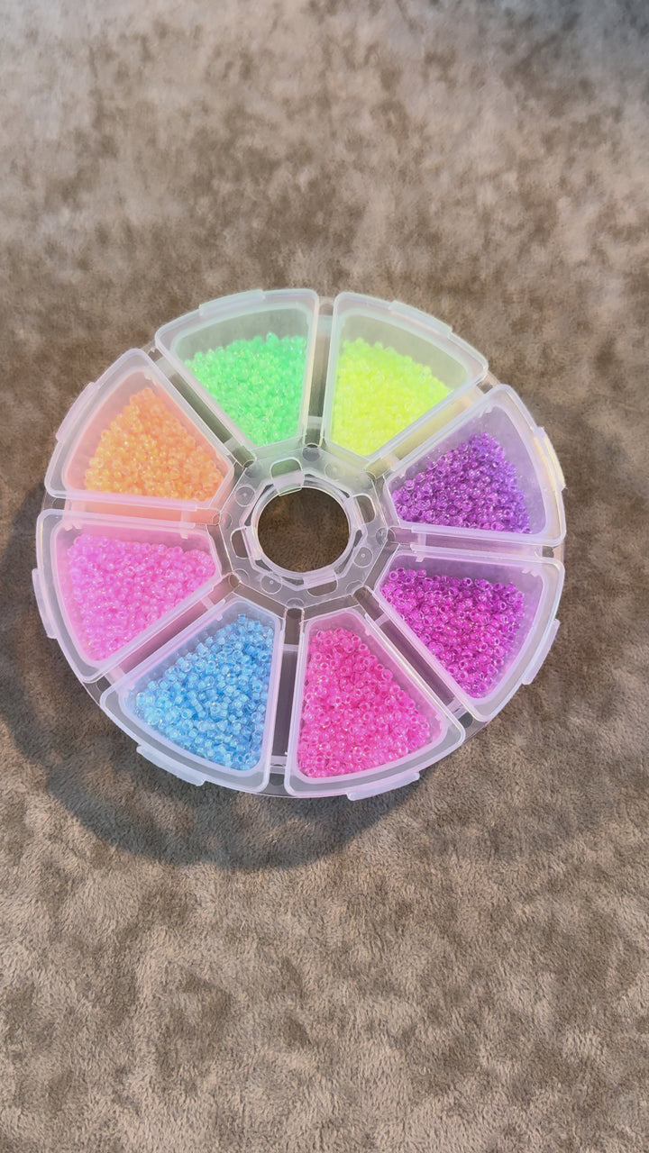 Authentic Miyuki Seed Beads 11-0 Luminous Colors Starter Kit 8 Colours,10g Each
