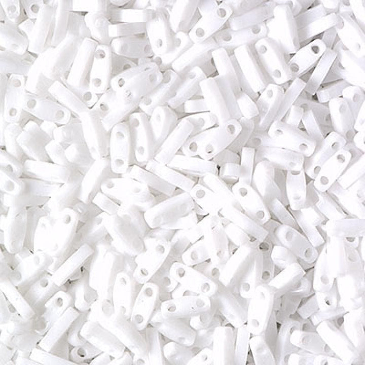 Miyuki Quarter Tila Beads 0402 White Opaque,