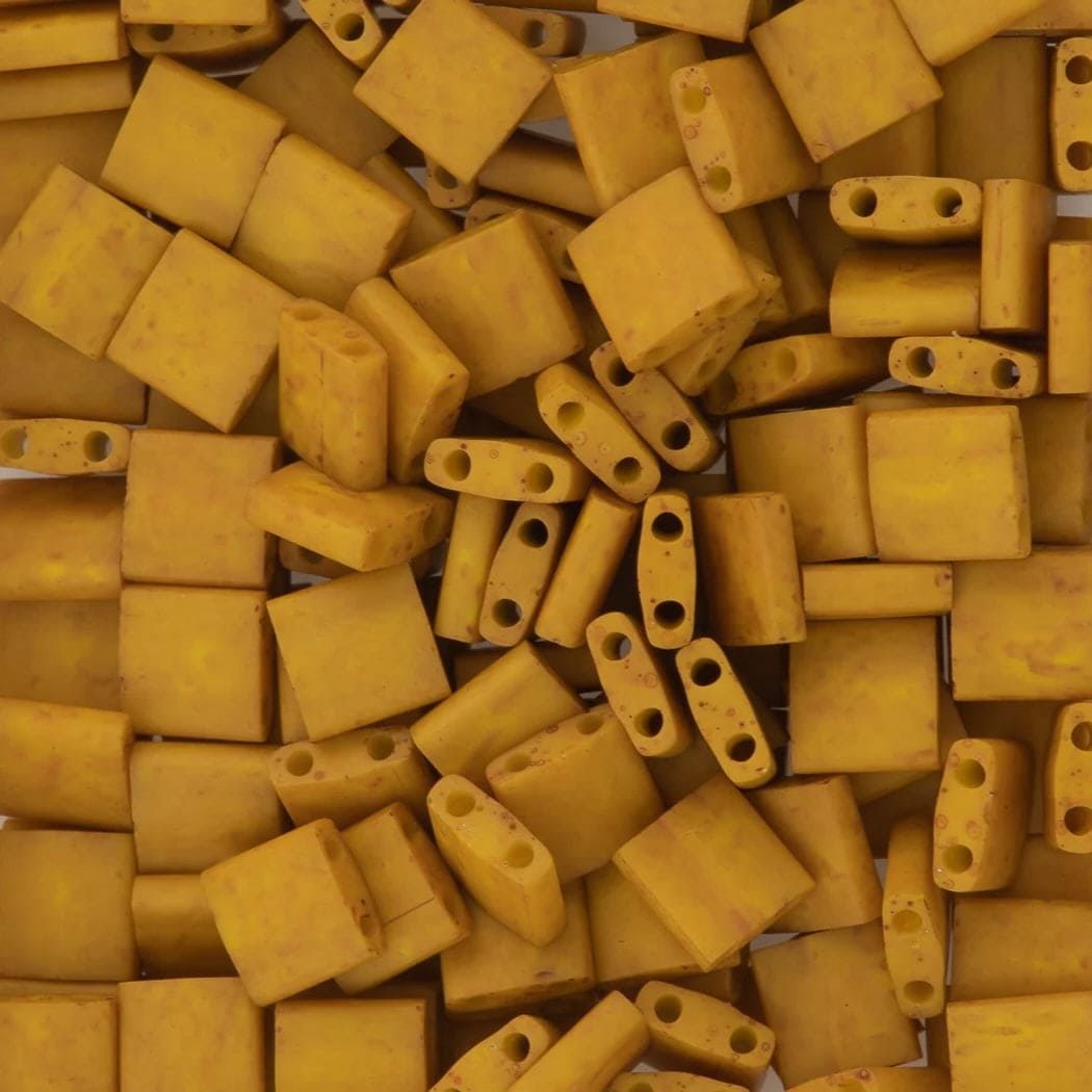 Miyuki Tila Beads TL2312 - Matted Opaque Mustard,