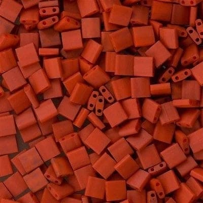 Miyuki Tila Beads TL2315 - Matted Opaque Terra Cotta,