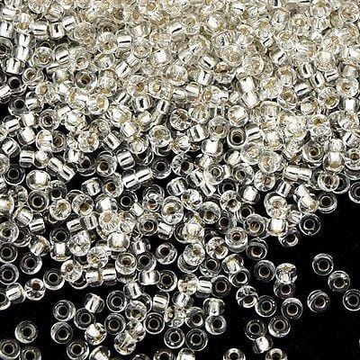 Miyuki Seed Beads 15/0, 0001 -Silver Lined Crystal , 10 Gr