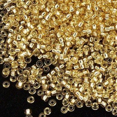 Miyuki Seed Beads 15/0, 0003 - Silver Lined Gold ,