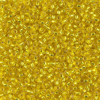 Miyuki Seed Beads 11/0 Silver Lined Yellow, 0006-NEW!!!£1.75