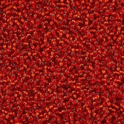 Miyuki Seed Beads 11/0 Red Silver Lined , 0010-NEW!!!£1.75