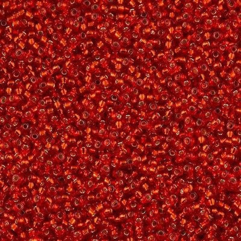 Miyuki Seed Beads 11/0 Red Silver Lined , 0010-NEW!!!£1.75