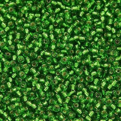 Miyuki Seed Beads 8/0 Silver Lined Light Green , 0015