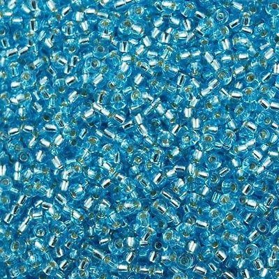 Miyuki Seed Beads 8/0 Silver Lined Aqua , 0018