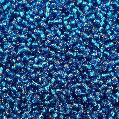 Miyuki Seed Beads 8/0 Silver Lined Capri Blue , 0025