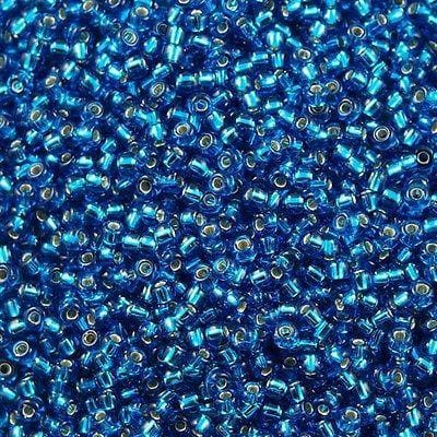 Miyuki Seed Beads 8/0 Silver Lined Capri Blue , 0025 £2.5