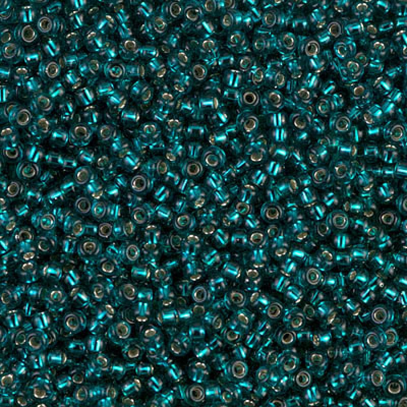 Miyuki Seed Beads 11/0 Transparent Silver Dark Teal , 0030-NEW!!!
