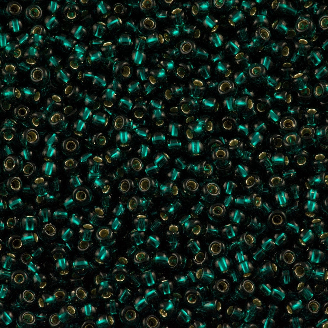 Miyuki Seed Beads 8/0 Silver Lined Dark Teal , 0030