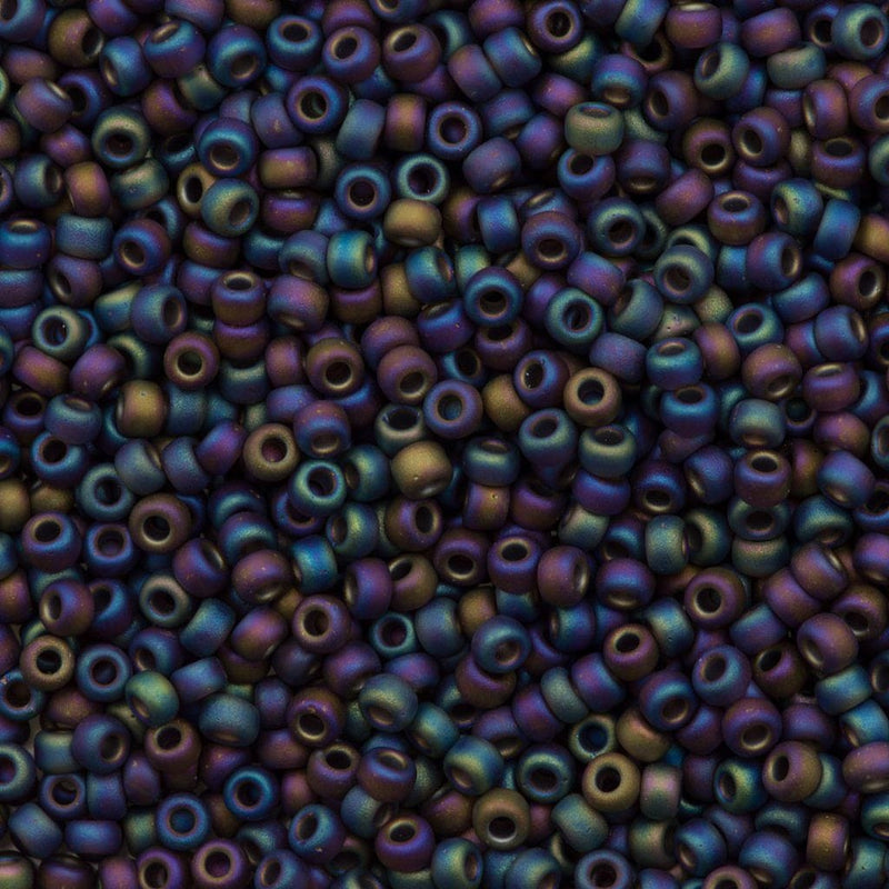 Miyuki Seed Beads 8/0 Transparent Brown AB Matted, 0135FR £2.5