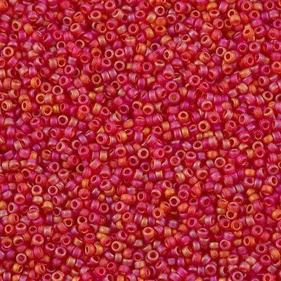 Miyuki Seed Beads 15/0, 0140 FR -Transparent Red Orange AB, 10 Gr £2.75
