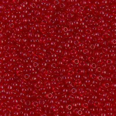Miyuki Seed Beads 11/0 Transparent Red  ,0141-NEW!!!£1.75