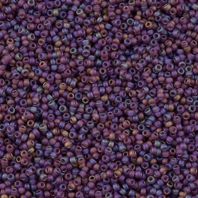 Miyuki Seed Beads 11/0 Matted Dark Smoky Amethyst AB  ,0153FR-NEW!!!£2.5