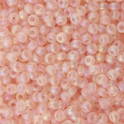 Miyuki Seed Beads 15/0, 0155FR - Matted Transp Pale Pink AB, 10 Gr £2.5