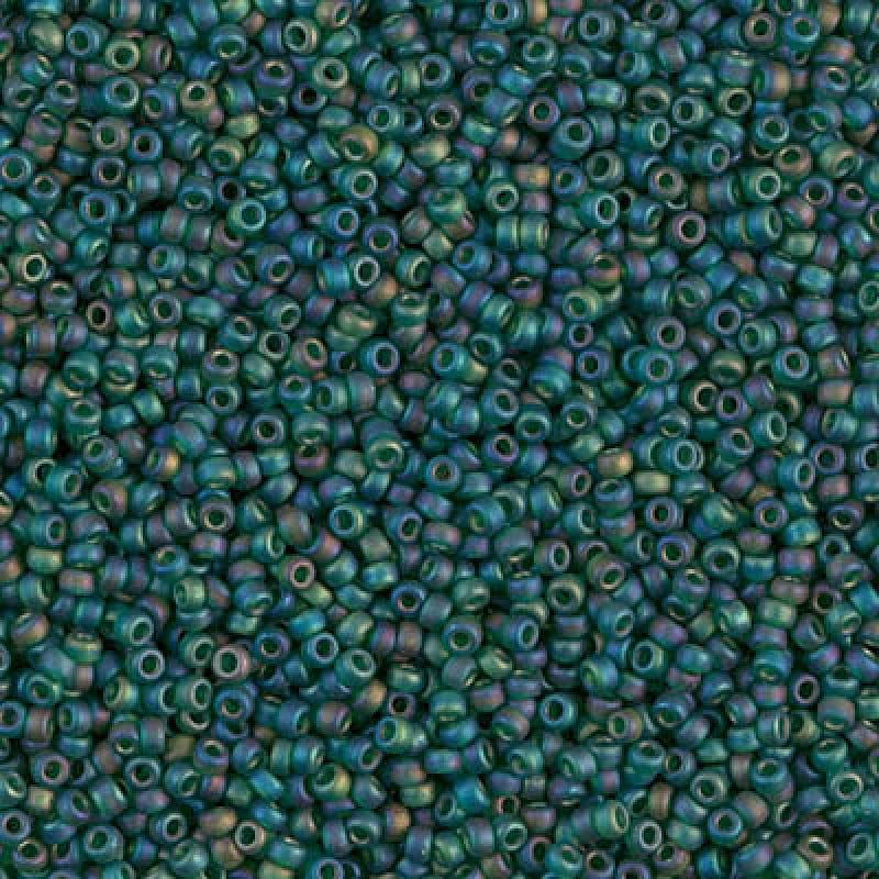 Miyuki Seed Beads 11/0 Matted Transparent Dark Emerald AB ,0156FR-NEW!!!