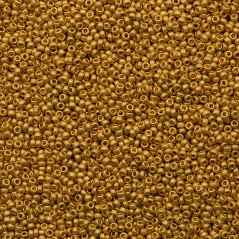 Miyuki Seed Beads 15/0, 0191F - Matte 24kt Gold Plated, beads, miyuki beads, seed beads £3.5