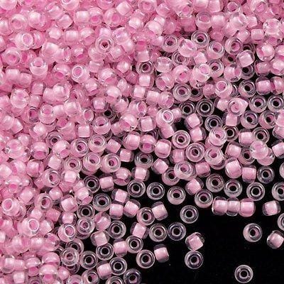 Miyuki Seed Beads 6/0 Pink Lined Crystal 0207