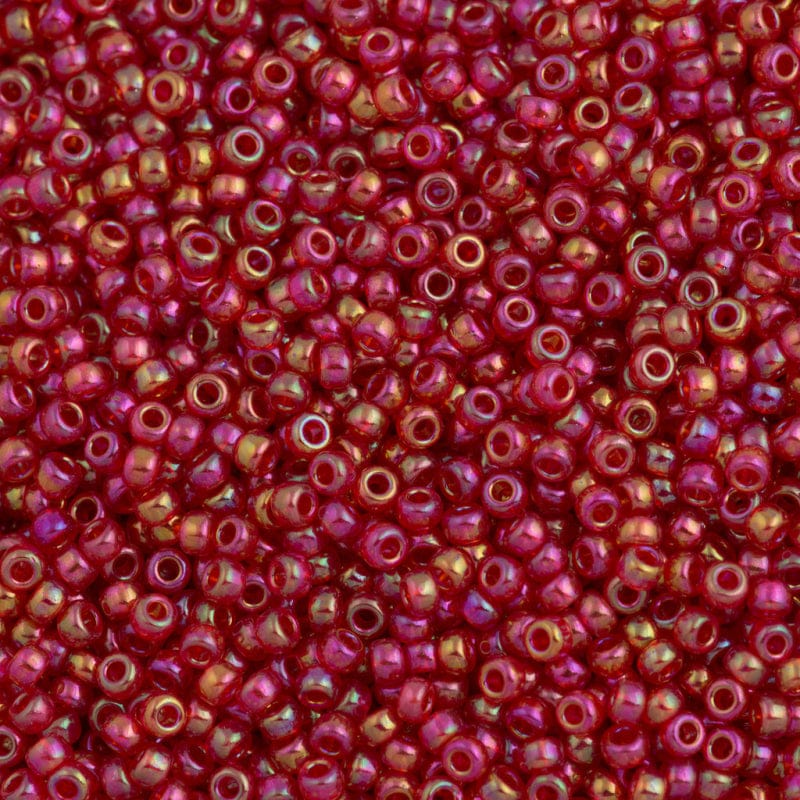 Miyuki Seed Beads 11/0 Transparent Red AB ,0254-NEW!!!
