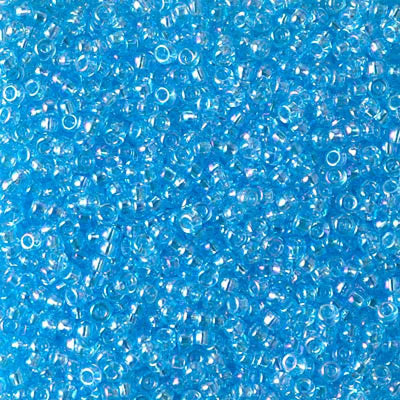 Miyuki Seed Beads 6/0  Transparent Aqua AB 0260 £2