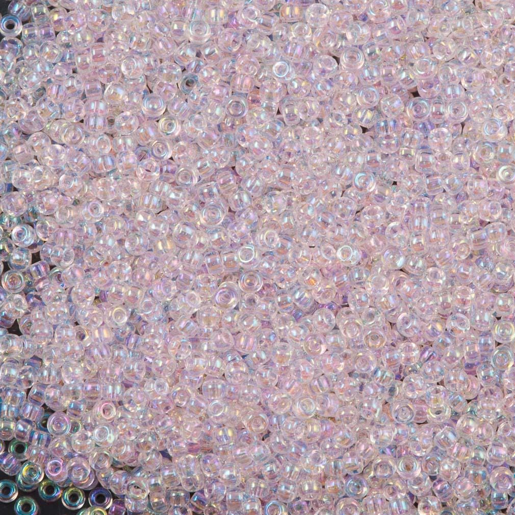 Miyuki Seed Beads 8/0 Transparent Pale Pink AB, 0265