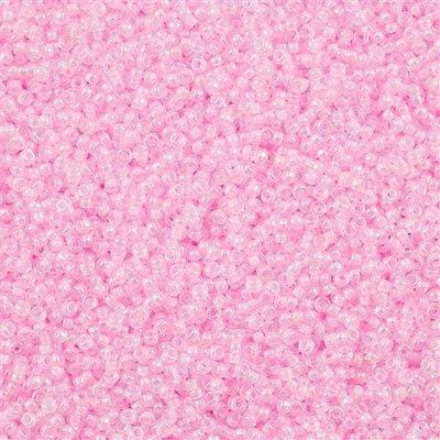 Miyuki Seed Beads 15/0, 0272 - Pink Lined Crystal AB, 10 Gr