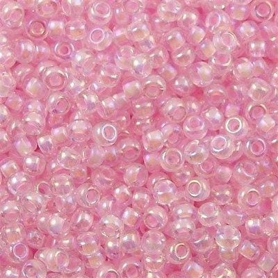 Miyuki Seed Beads 8/0 Pink Lined Crystal AB, 0272