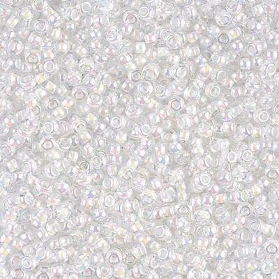 Miyuki Seed Beads 11/0 White Lined Crystal AB  ,0284-NEW!!!£1.75
