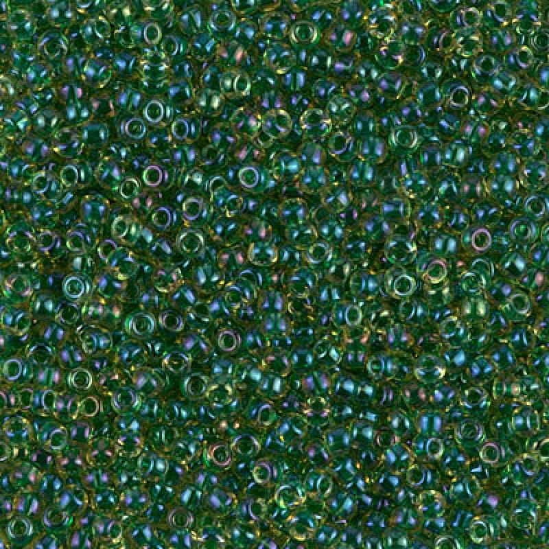 Miyuki Seed Beads 11/0 Emerald Lined Lt.Topaz AB ,0331-NEW!!!