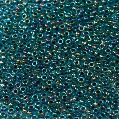 Miyuki Seed Beads 11/0 Blue Lined Aqua AB  ,0339-NEW!!!£1.75