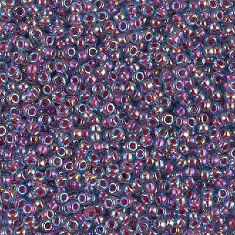 Miyuki Seed Beads 11/0 Hot Pink Lined Aqua AB ,0340-NEW!!!