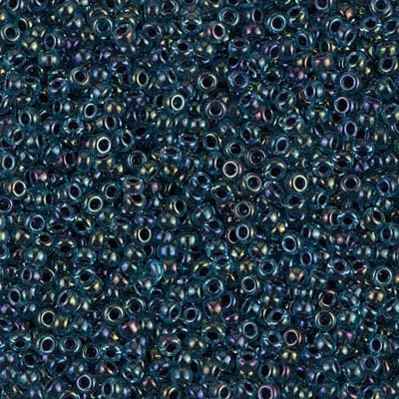 Miyuki Seed Beads 11/0 Dk.Blue Lined Aqua AB ,0347-NEW!!!