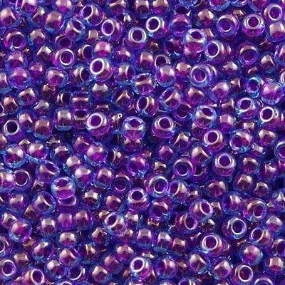 Miyuki Seed Beads 6/0  Fuchsia Lined Aqua Luster 0352 £2.25